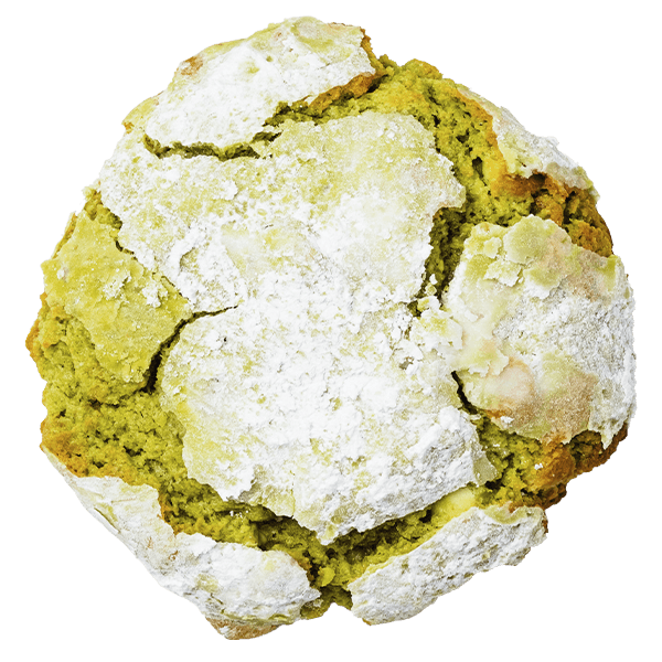 Matcha Strawberry Crinkle Cookie